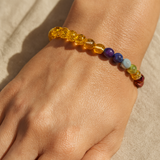 7 Chakra Citrine Solar Wealth Bracelet — Worn on Female Wrist Editorial Lifestyle