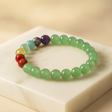 7 Chakra Green Aventurine Opportunity Bracelet — Luxury Carrara Marble Studio Display